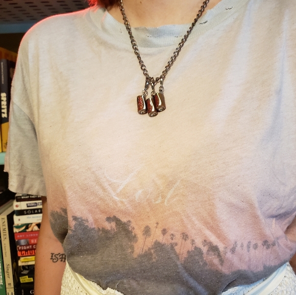 Super Soft Distressed Sunset Overwashed Tee - Picture 4 of 4